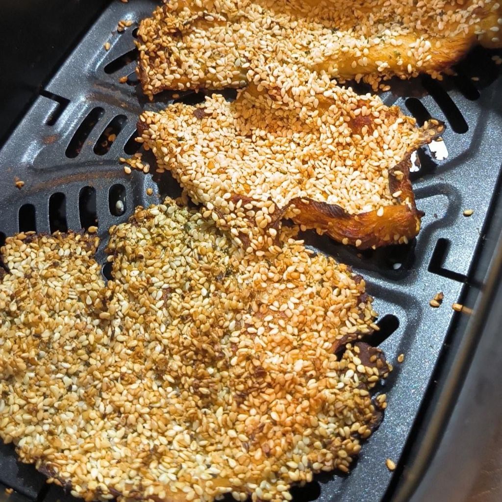 boczniaki w sezamie i konopii