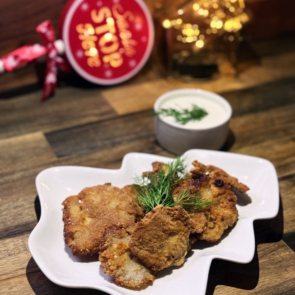 boczniaki w serowej panierce