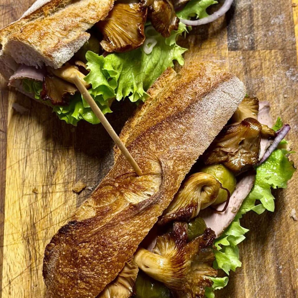 bagietka z boczniakami