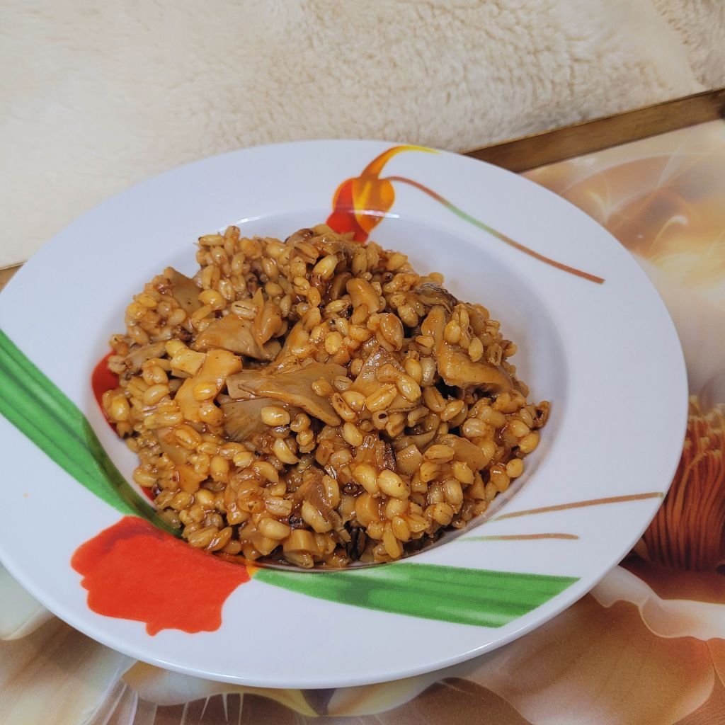 kaszotto z boczniakami