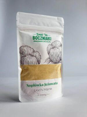 Soplówka jeżowata w proszku 100 g – opakowanie Smaki Na Boczniaki